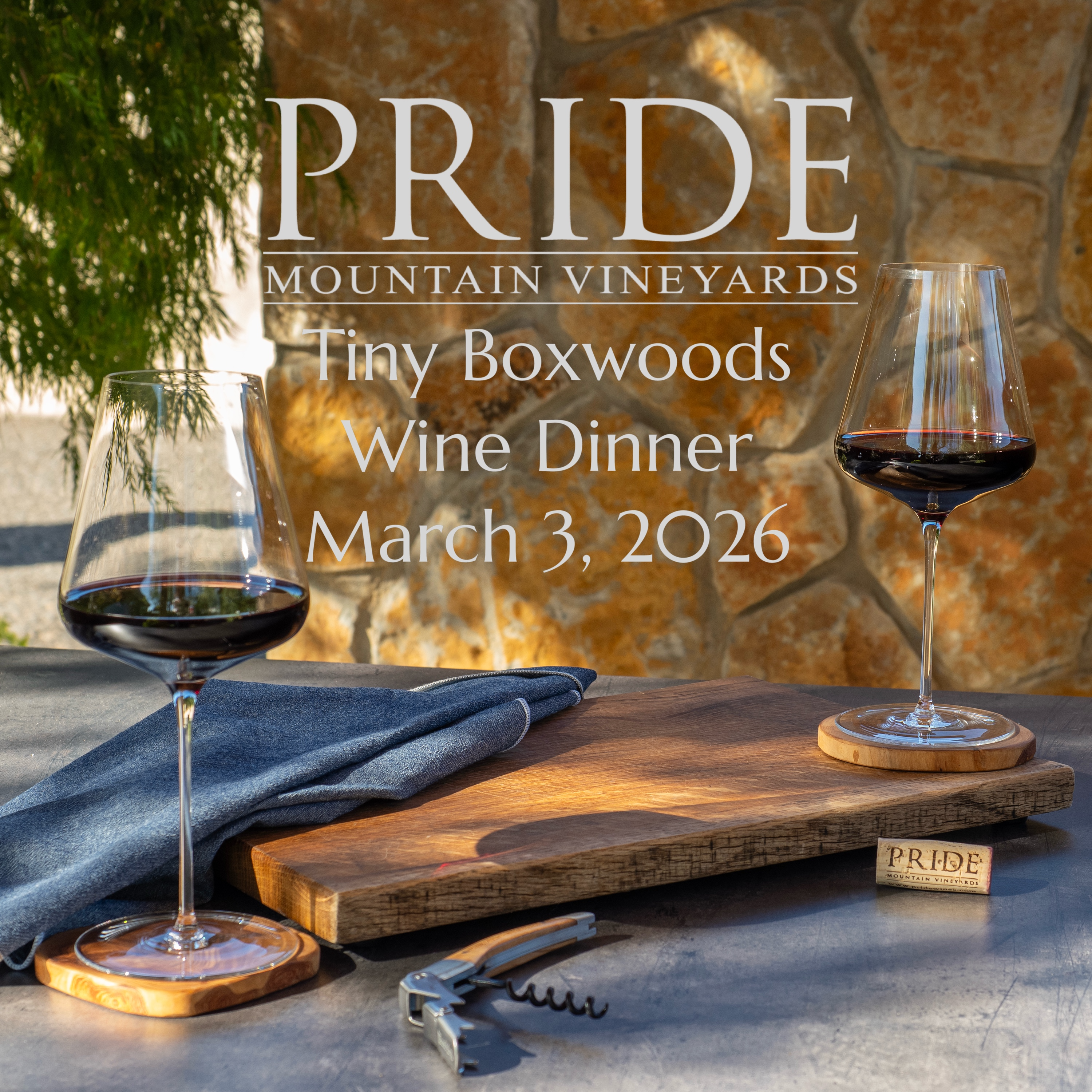 Pride Mountain Vineyards Wine Dinner at Tiny Boxwoods | Austin, TX